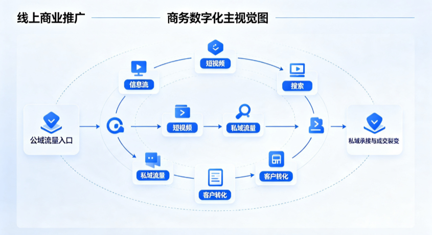 内江线上商业推广怎么做？全域流量闭环搭建与低成本转化实战指南